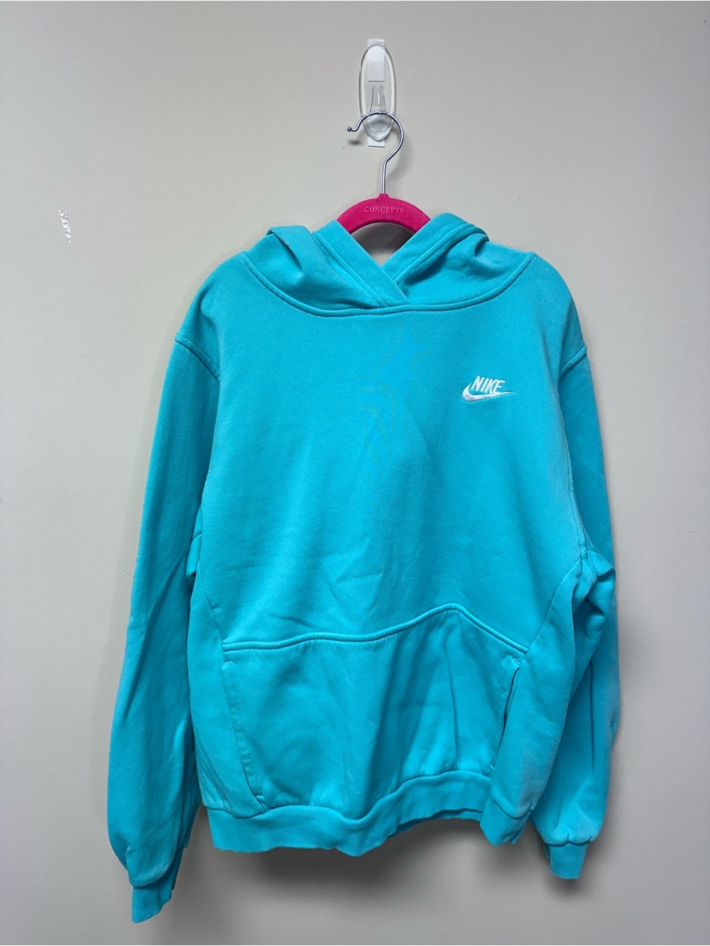 Nike Turquoise Hoodie with White Tag Logo